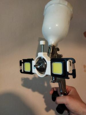 V2 Flashlight double mount for spay gun.