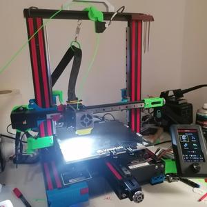 24v led lighting system with on-off lever button, for hotend, on BLV linear rail kit on Aquila x2 voxelab