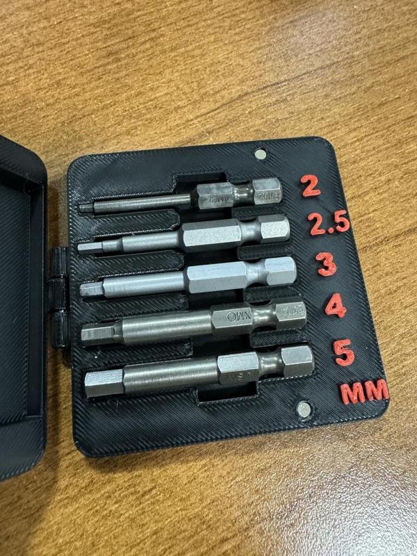 Screw Bit Holder Organizer (Metric Screw Bits)