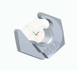 M8 Split Twin Nut 