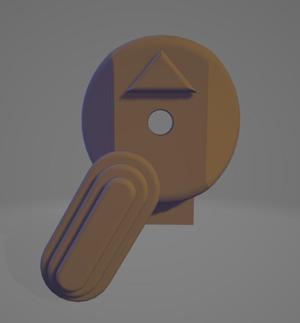 Tavor X95 safety lever, angled. 