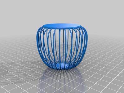 Woven iron chair.