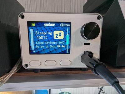 Front panel for Geeboon HC24 soldering station.