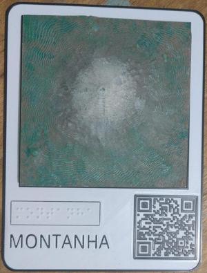 Placa e Maquete Tátil - Montanha