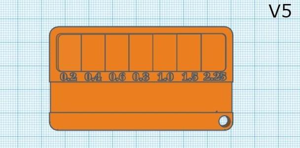  Filament Swatch for Label Maker With Layer Hight Numbers