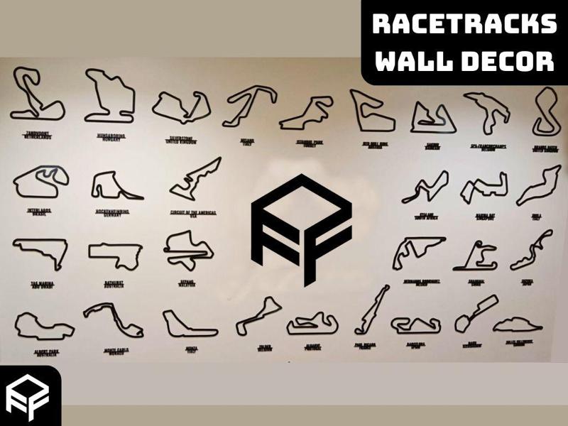 Race Tracks of the World (25x25cm plate)