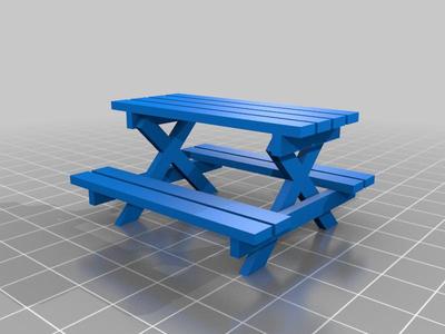 Wooden Picnic Bench