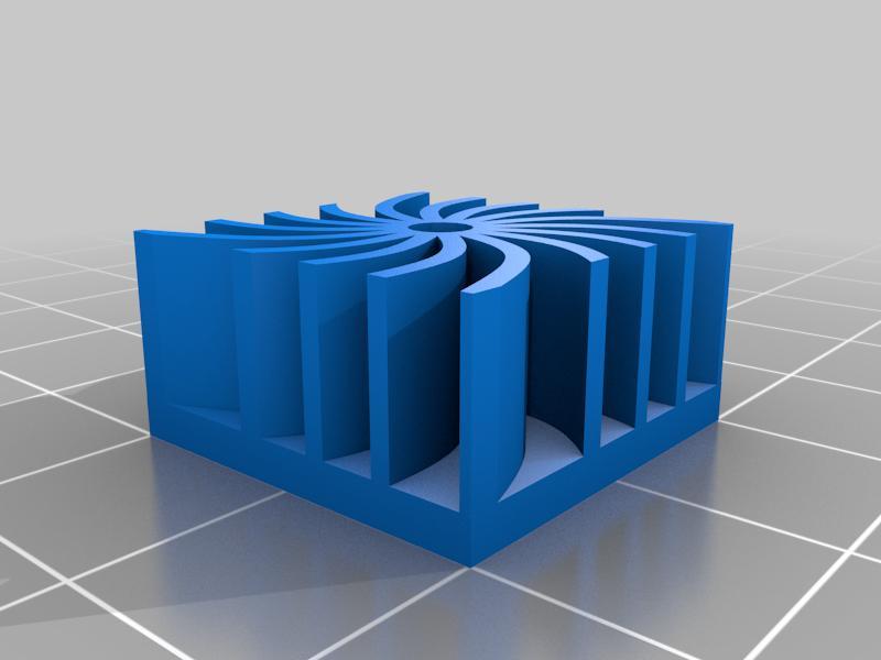 3D Printable Heatsinks for use with metal filament or specialty material such as TCPoly Ice9 