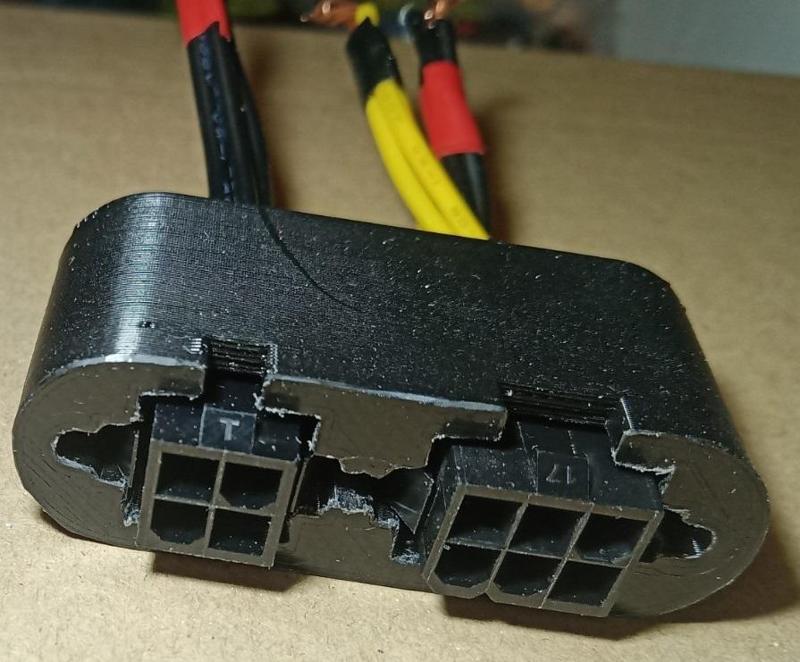 Panel fixture for sockets ATX 6 pin (GPU) and 4 pin (CPU) 