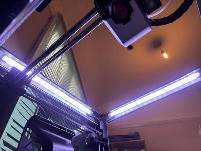 Creality K1 Max LED Strip mount 10mm wide LED