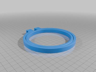 Embroidery hoop with flattened screw