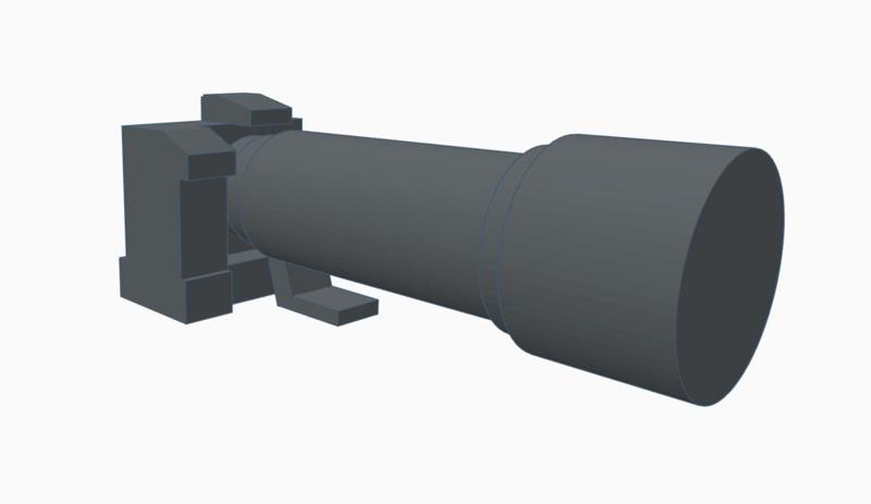 Canon EOS 70d, with the grip, and the Sigma 150-600mm C lens | Low polly 3D model | Real size