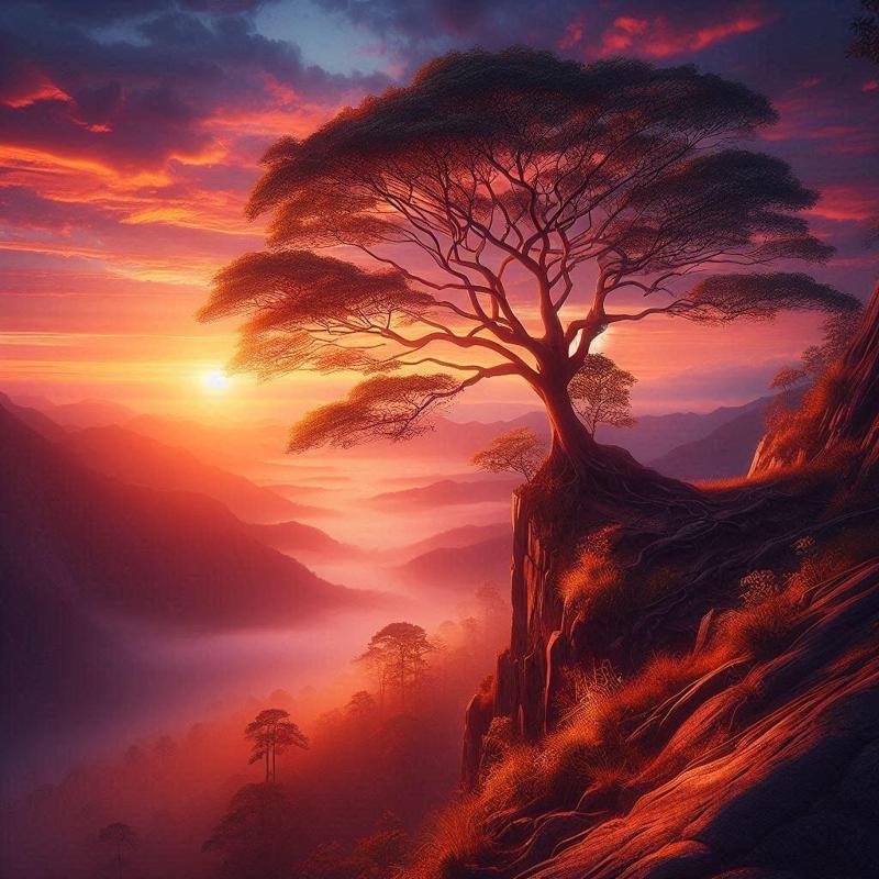 Sonnenuntergang Lithophane