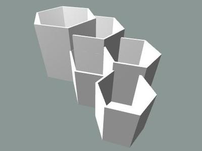 Hexagon desk organiser 