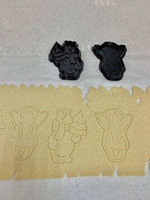 Bear  and girl angel cookie cutter.