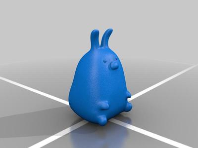 Cute Fat Round Rabbit