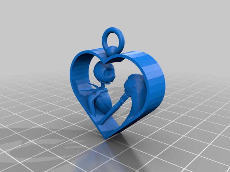 nightmare before christmas jack and sally heart