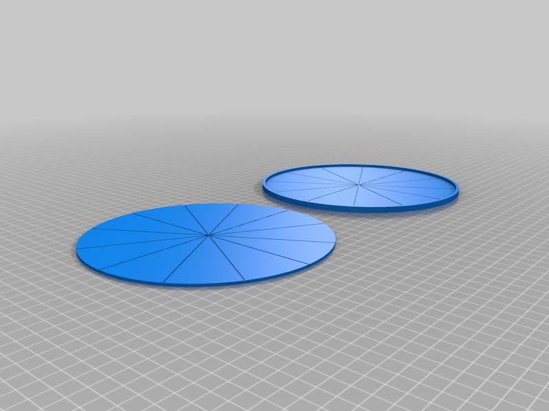 Circle puzzle / cercle 1/4 1/6 1/12