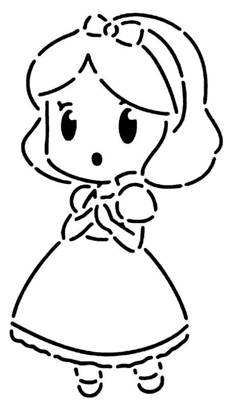 Snow White stencil 9