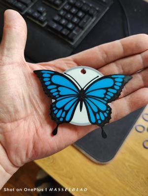 Swallowtail butterfly keychain