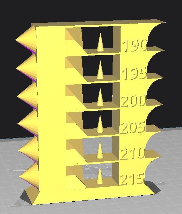 Temp tower double cone PLA 190-215 