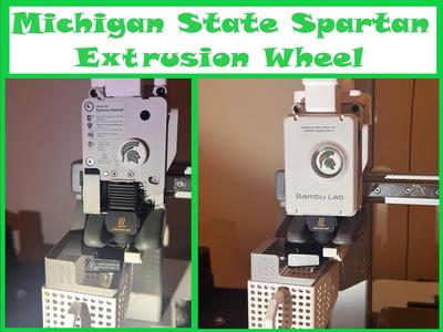 Michigan State Spartan Extrusion Wheel Decal