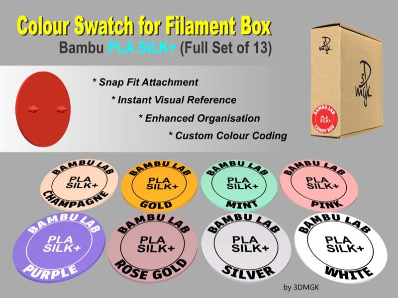 Filament Swatch Box - Bambu PLA Silk+