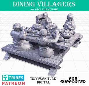Dining villagers (SITTING FOLKS)