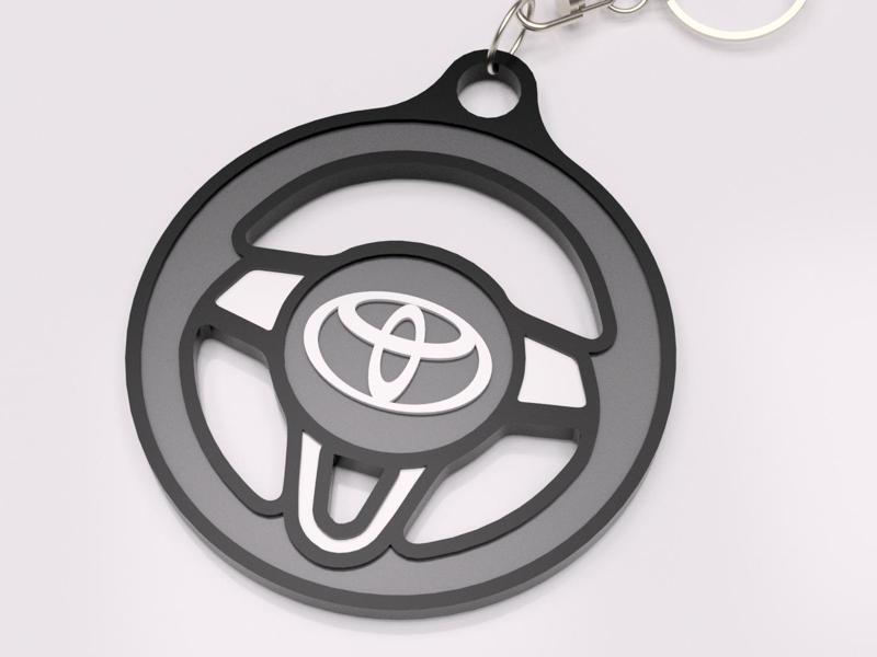 Toyota Steering Wheel Keychain