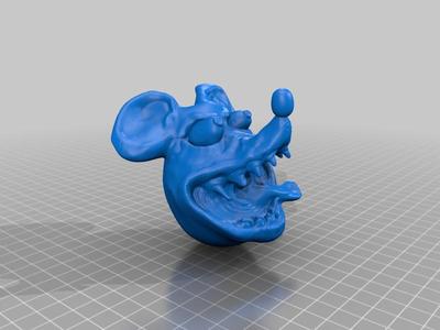 Crazy Rat Head (Rat Fink inspired)