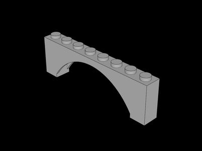 Lego Compatible (16577.dat) Arch  1 x  8 x  2 Raised