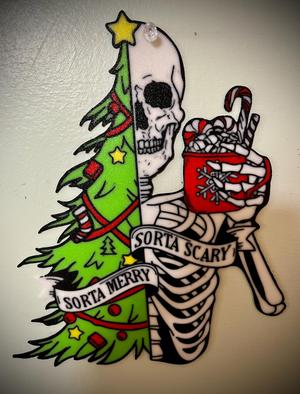 Sorta Spooky Christmas Tree Skeleton. 