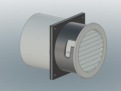 Door ventilation tube with connector (for 80mm tube)