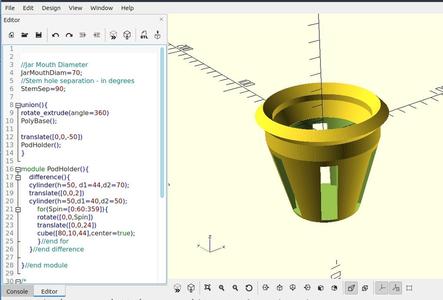 Jar insert for herbs
