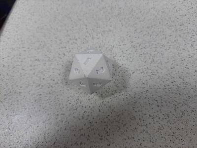 Icosahedron dice 1-20
