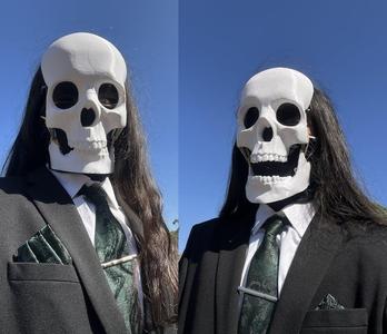 Skeleton Skull Mask with Moving Jaw