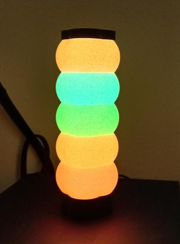 Wled table lamp, d1-mini with 3x5 leds