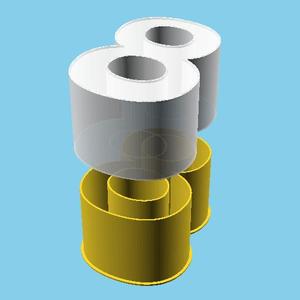 DIGIT EIGHT, nestable box (v1)
