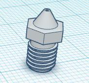 E3D V6 nozzle 1:1 model