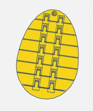 Easter Egg Flexi Keychain