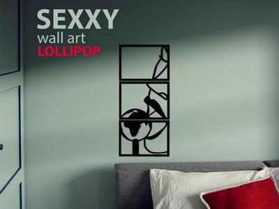 Sexy Lollipop kiss wall art