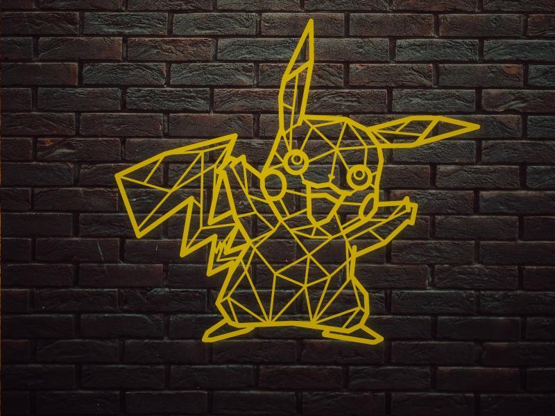Geometric low poly pikachu