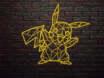 Geometric low poly pikachu