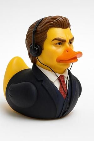 Businessman Duck with Headphones