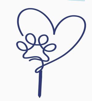 cake topper heart dog