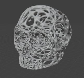 Voronoi Skull Low Poly