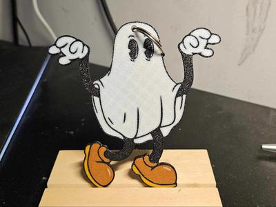 Old Disney Style Ghost Keychain