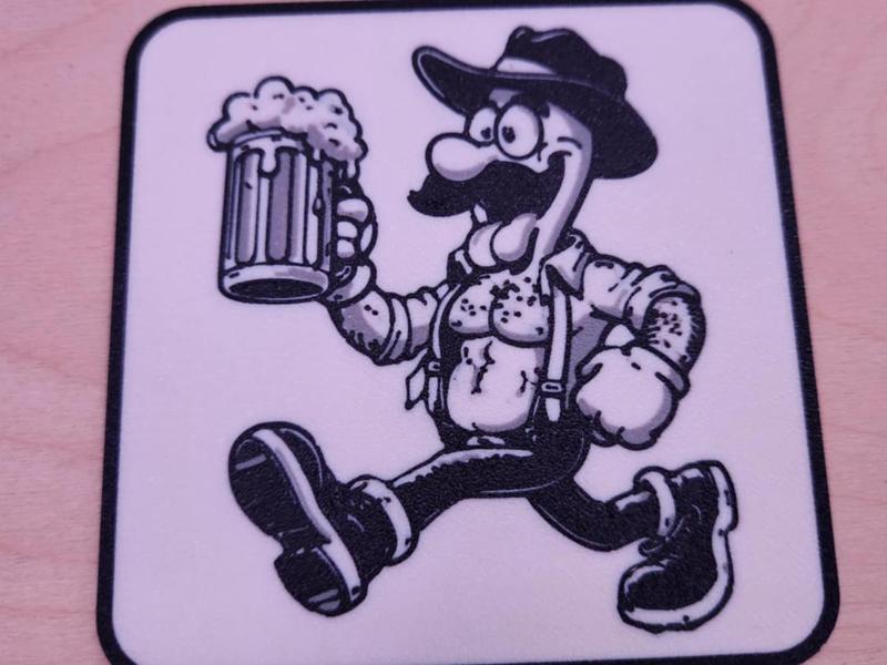 Coaster - Cartoon Funny Lively figure beer