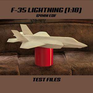 F-35 RC 3D PRINTED TEST FILES (1:18 SCALE, 64MM EDF)