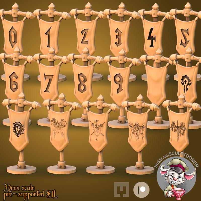 Warcraft-styled flags